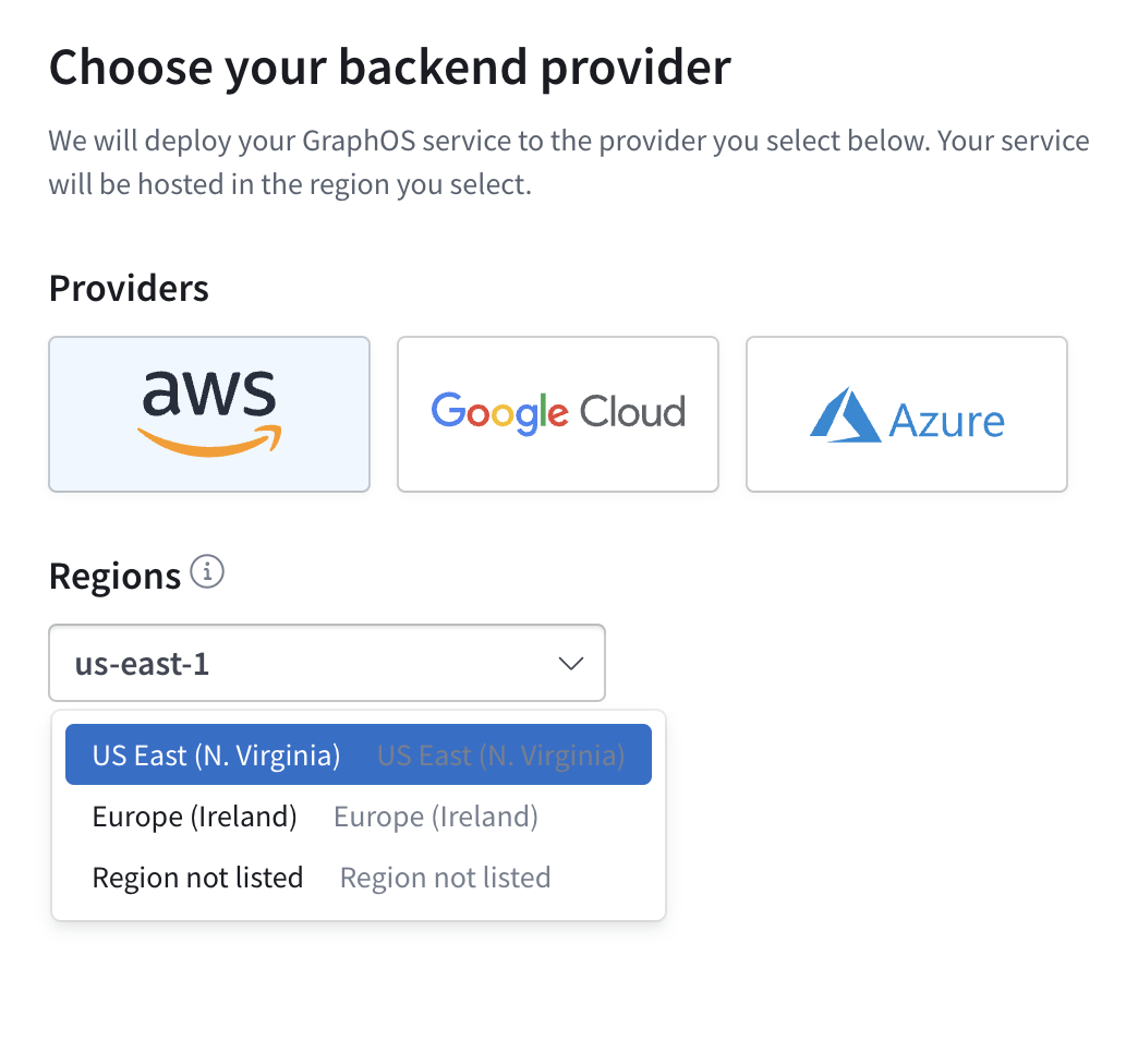 Choosing a backend Cloud Provider