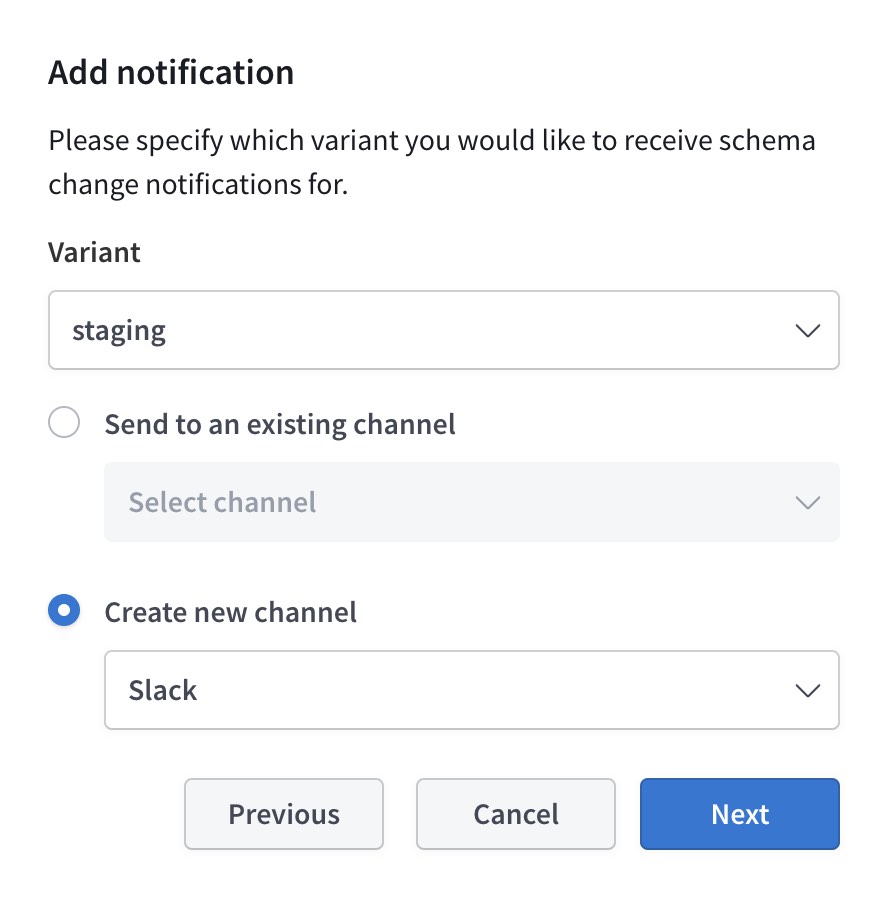 Notification creation modal