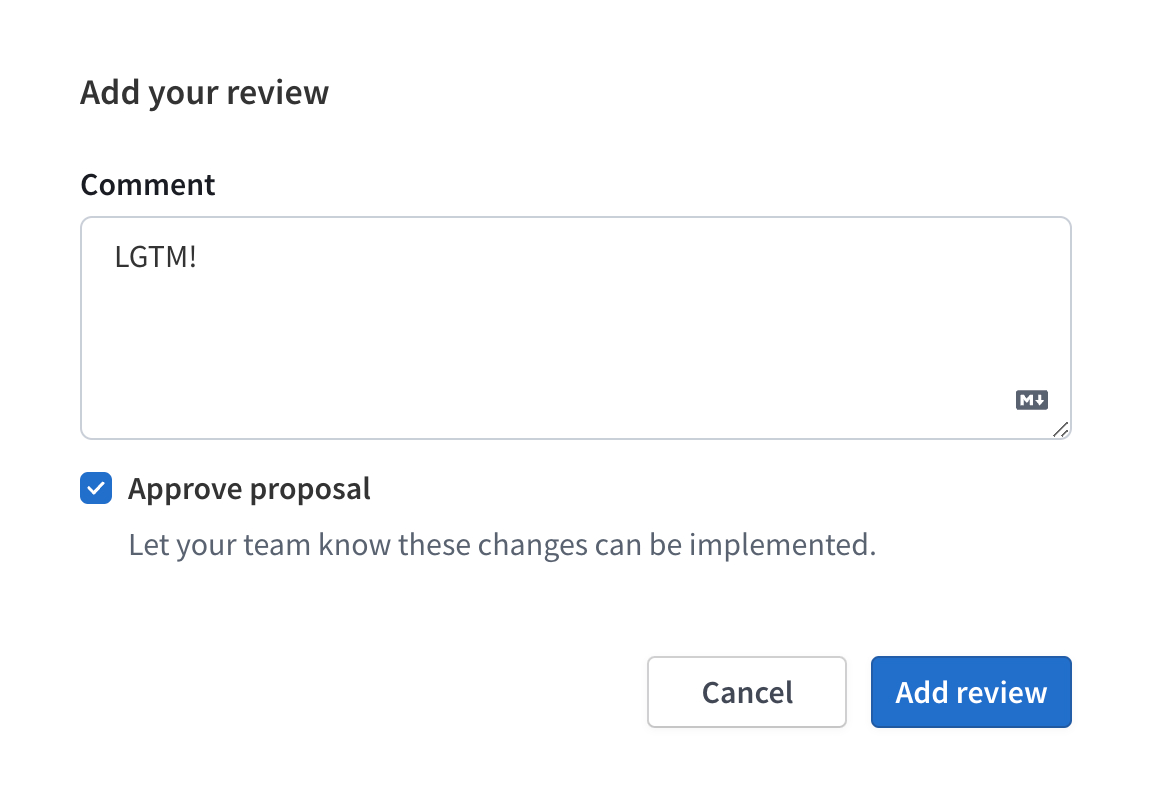 Schema proposal review dialog in GraphOS Studio