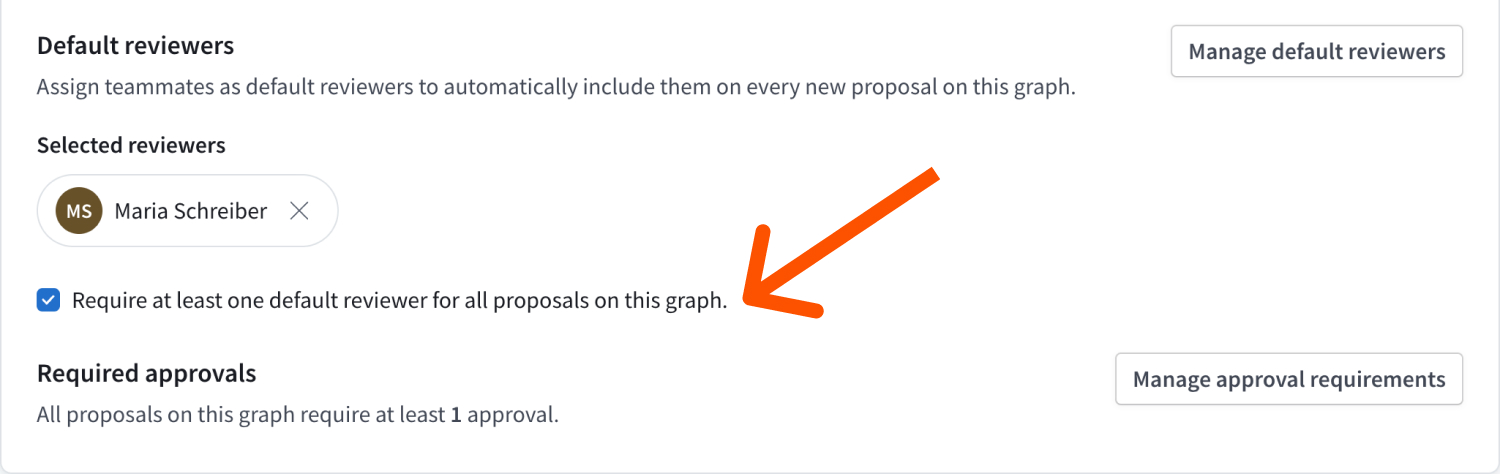 Requiring a default reviewer for schema proposals in GraphOS Studio